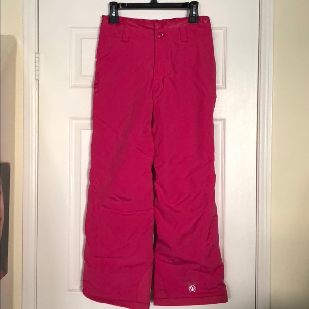 Spyder pink ski pant adjustable waist like new